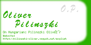 oliver pilinszki business card